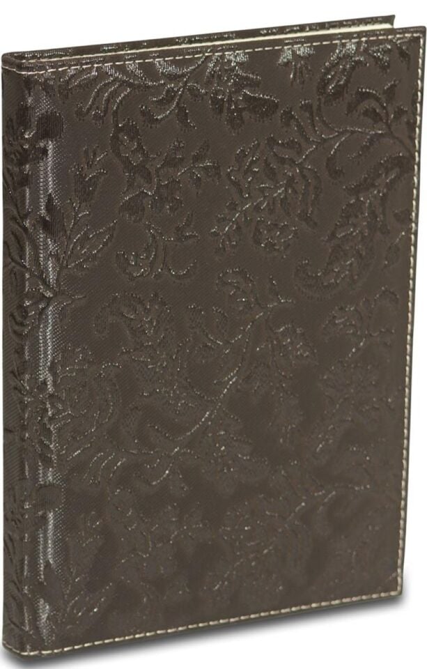 2K Deri Kapak Defter Ajanda Tarihsiz Kareli 4823 Kahverengi 14x20 Cm