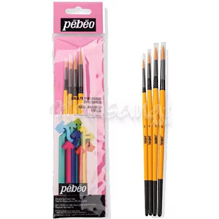 Pebeo 4'Lü Suluboya Fırçası Seti - No: 2 4 6 8