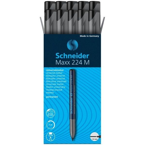 Schneider Maxx 224 M Asetat Kalemi 1,0 Mm Siyah