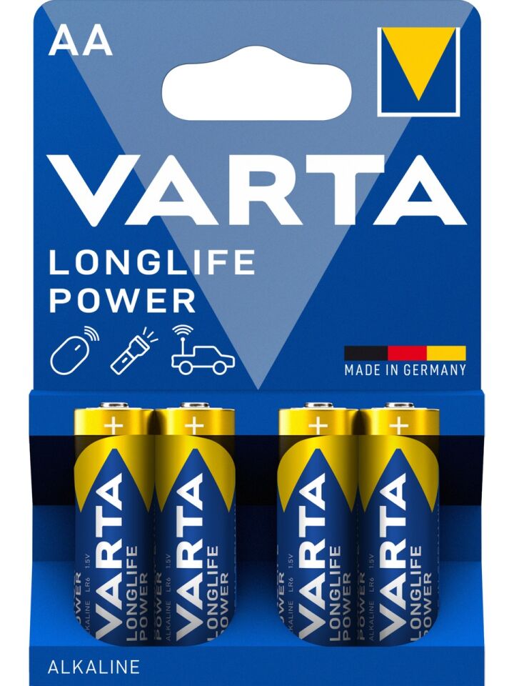 Varta Long Life Power Alkalin Kalem Pil AA 4 Lü Paket
