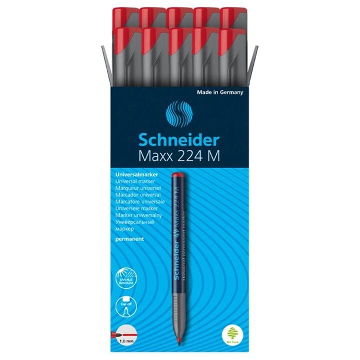 Schneider Maxx 224 M Asetat Kalemi 1,0 Mm Kırmızı