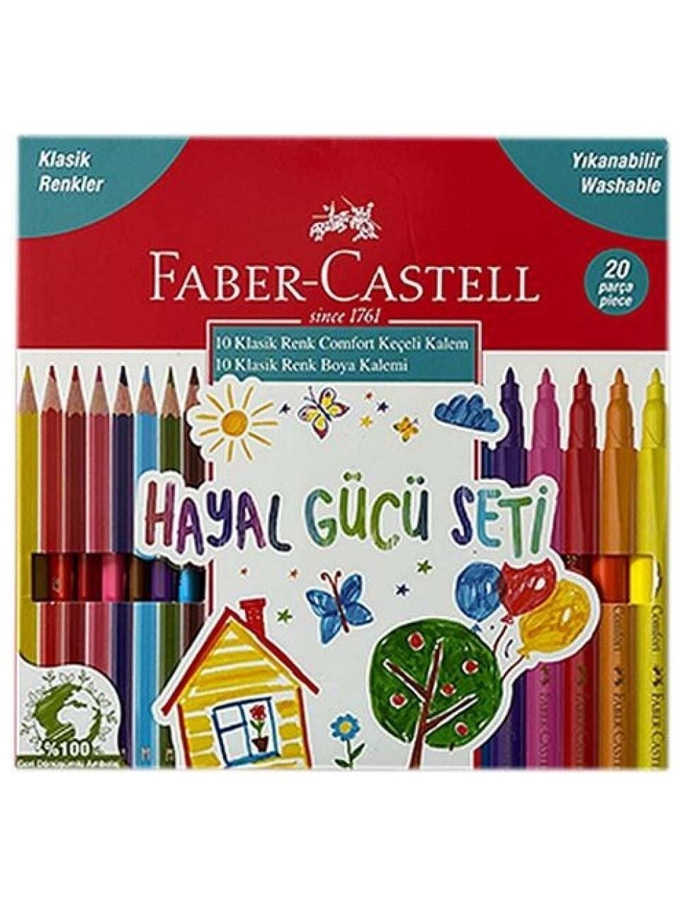 Faber-Castell Klasik Renkler Hayal Gücü Seti 20 Li
