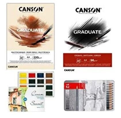 Güven Art St Petersburg Sulu Boya Defteri Siyah A4 240 Gr 12 Yaprak 79452485