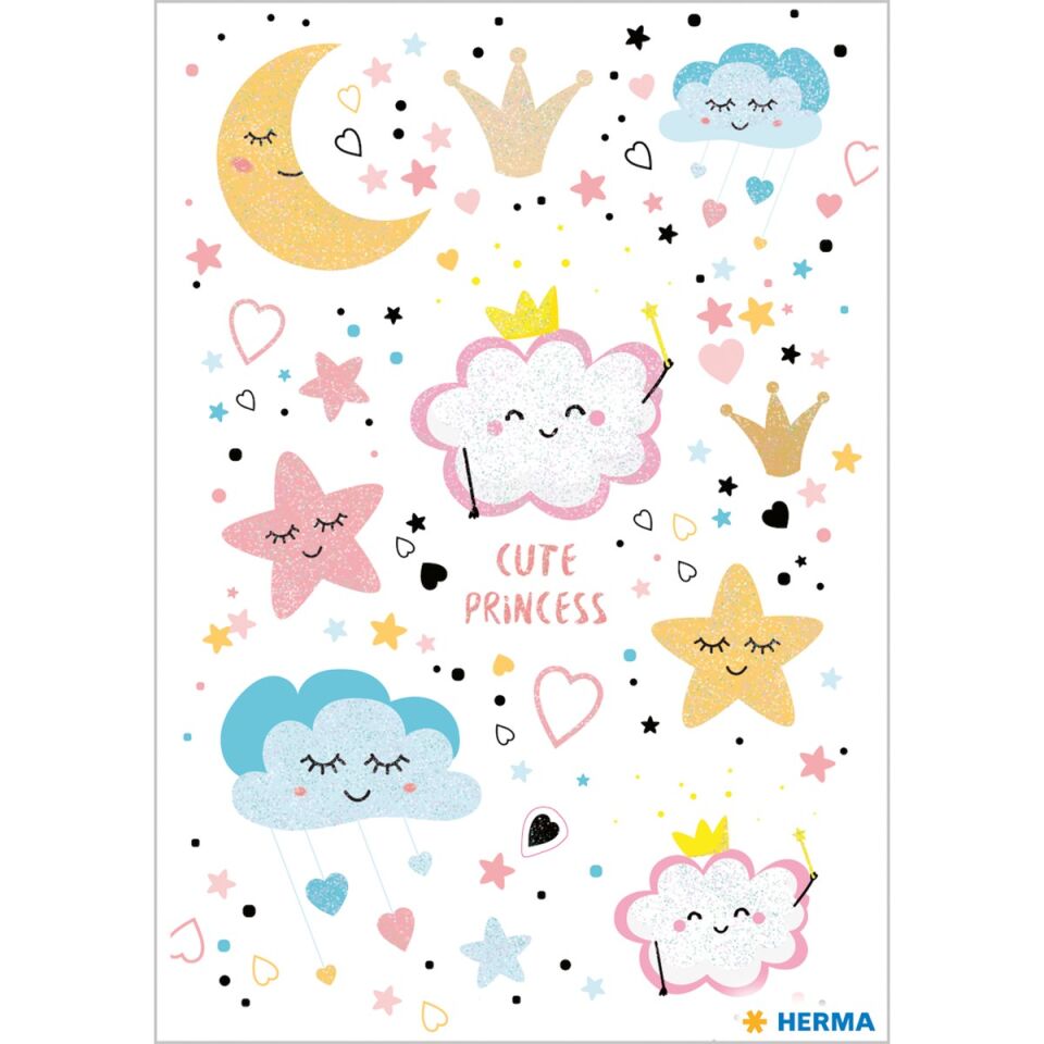 Herma Decor Etiket Şirin Prensesler Glittery