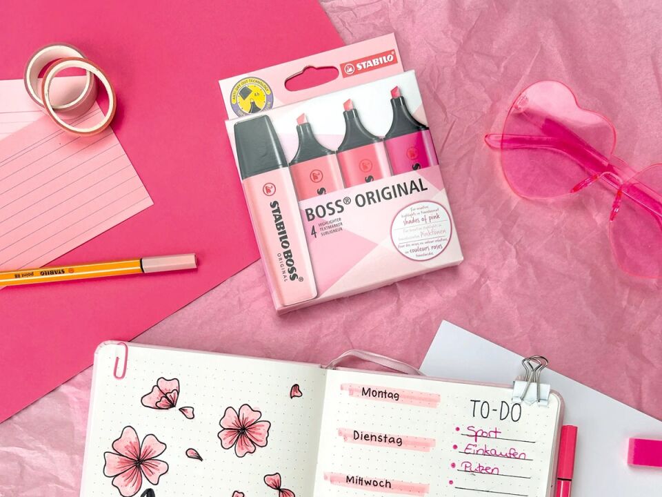 Stabilo Boss Original 4 Lü Pembe Paket