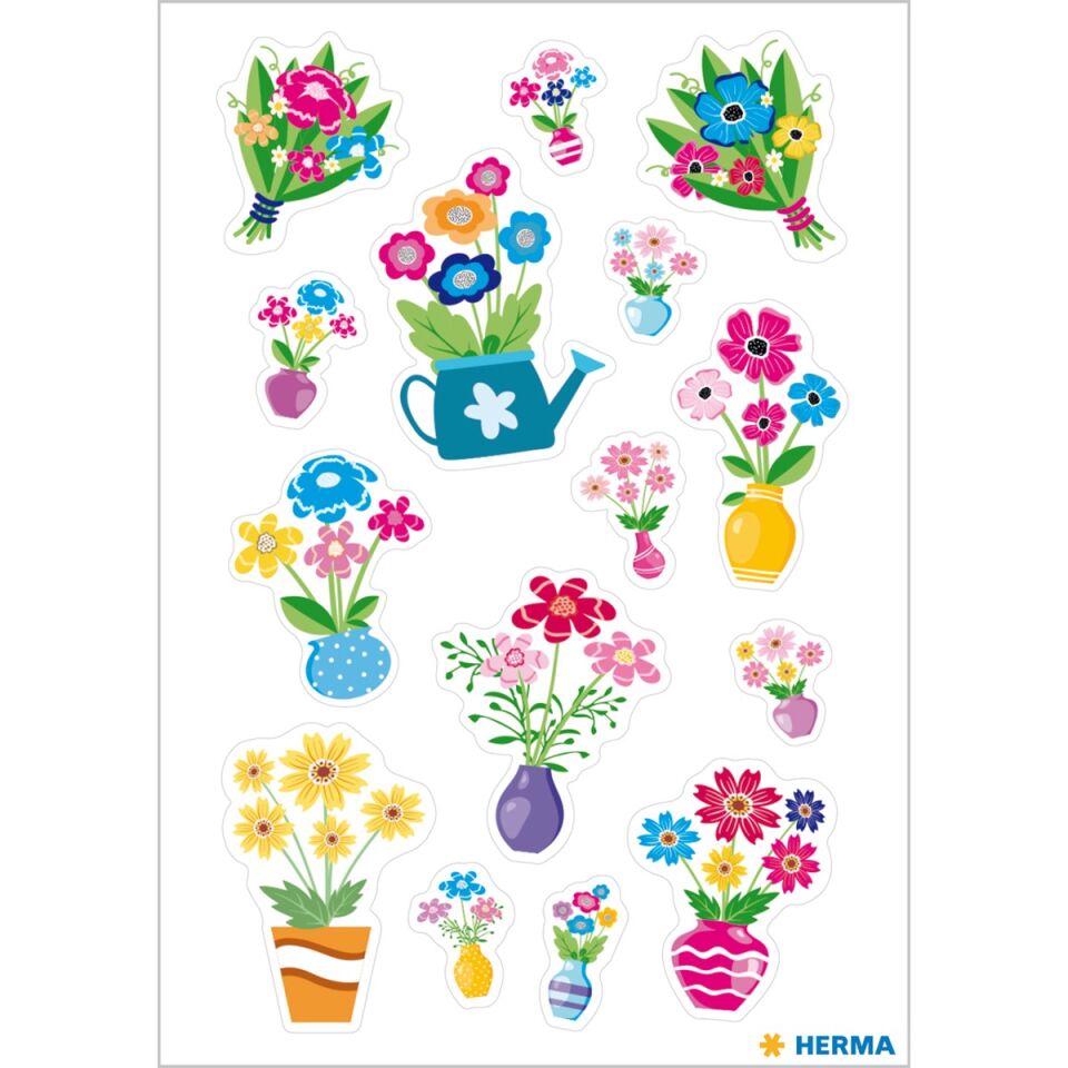 Herma Sticker Magic Flowers Glittery Foil