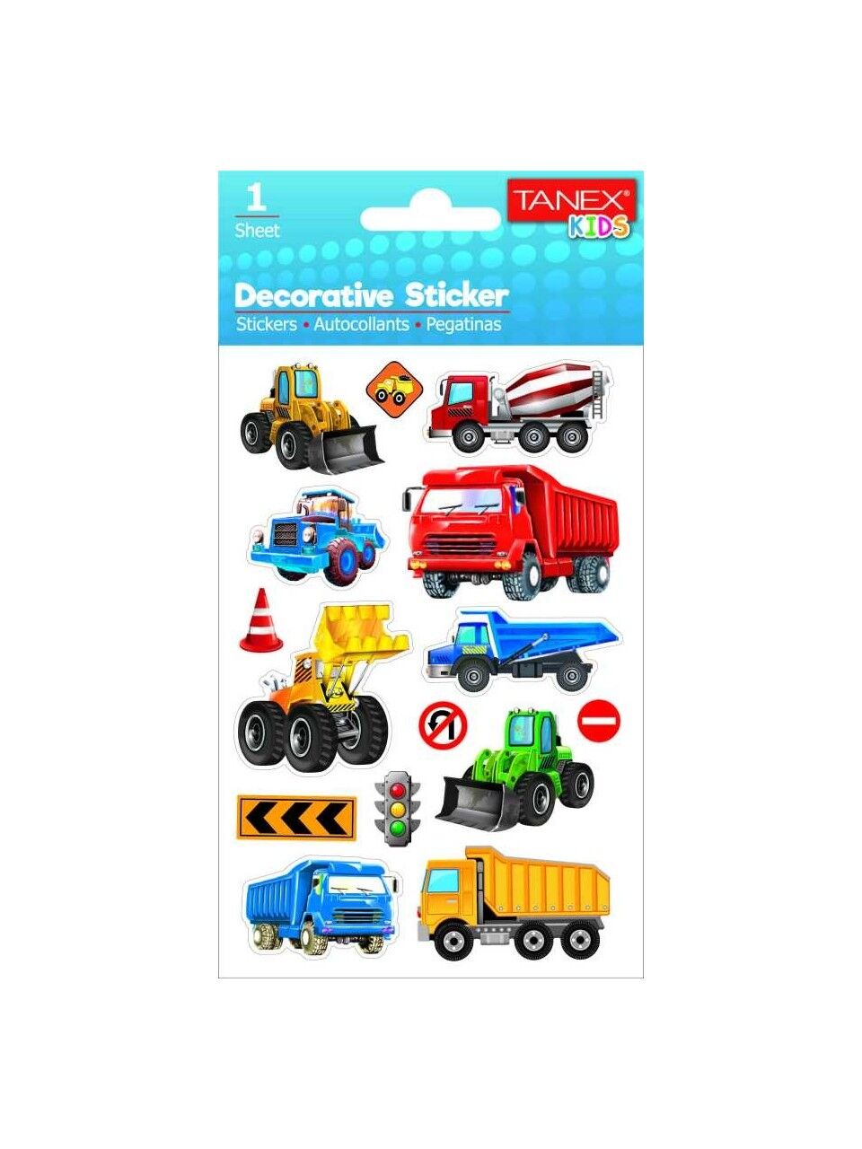 Tanex Tnx-25039 İnşaat Kamyonları Serisi Etiket