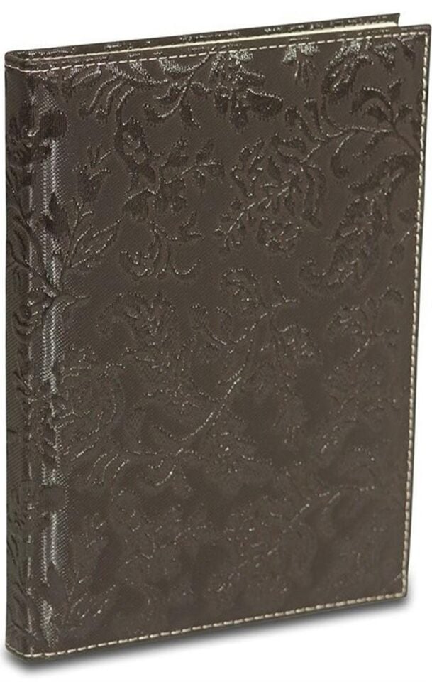 2K Deri Kapak Defter Ajanda Tarihsiz Kareli 5012 Kahverengi 20x28 Cm