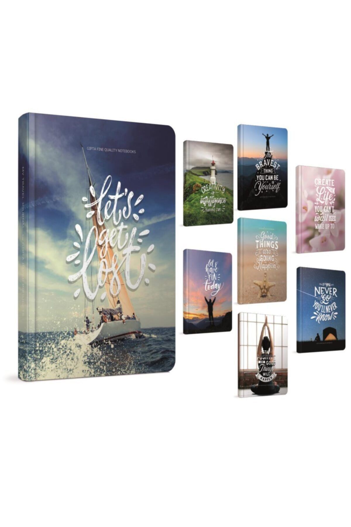 Gıpta Travel Journal İp Dikişli Sert Kapak Defter 13X21 120 Yp Çizgili