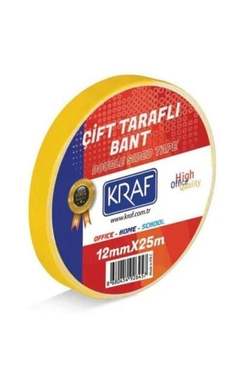 Kraf Çift Taraflı Bant 12 Mm x 25 M 2512G