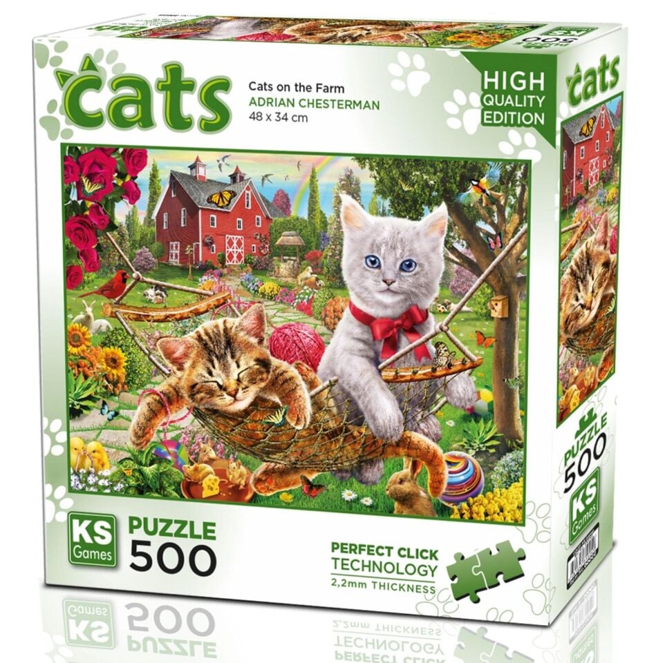 Ks Games Puzzle 500 Cats On The Farm