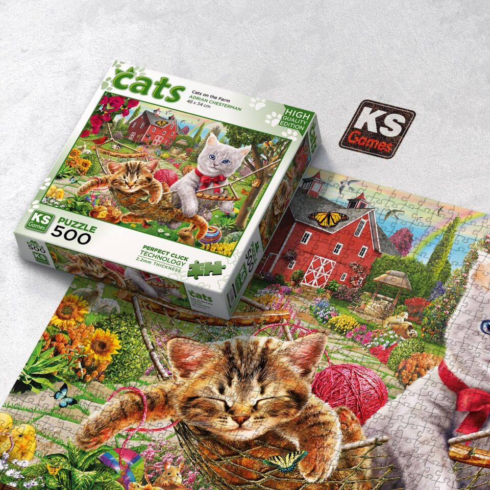Ks Games Puzzle 500 Cats On The Farm