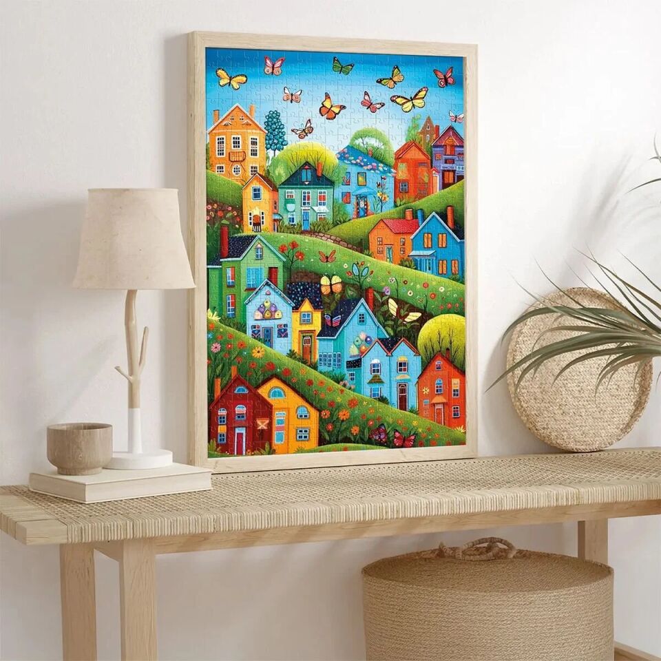 Ks Games Puzzle 500 Village Tith Butterflies