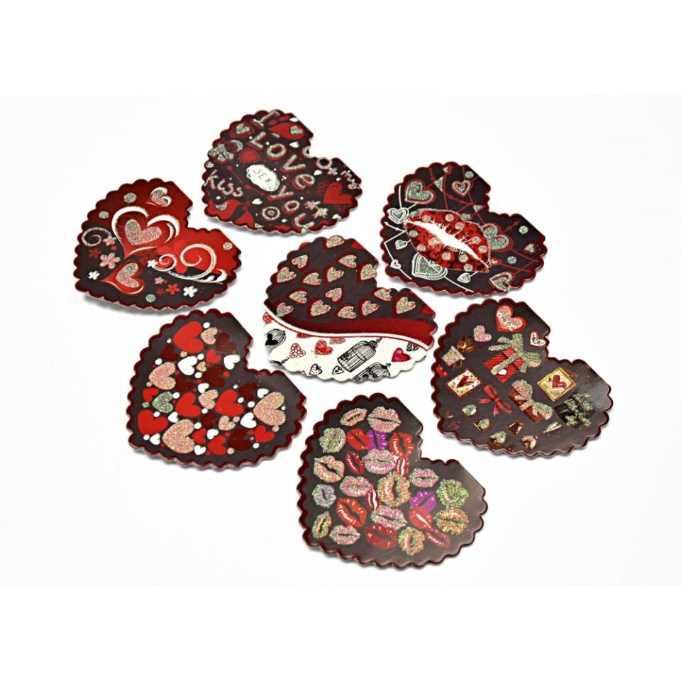 Taros Unick Color Red Heart Hediyelik Kart