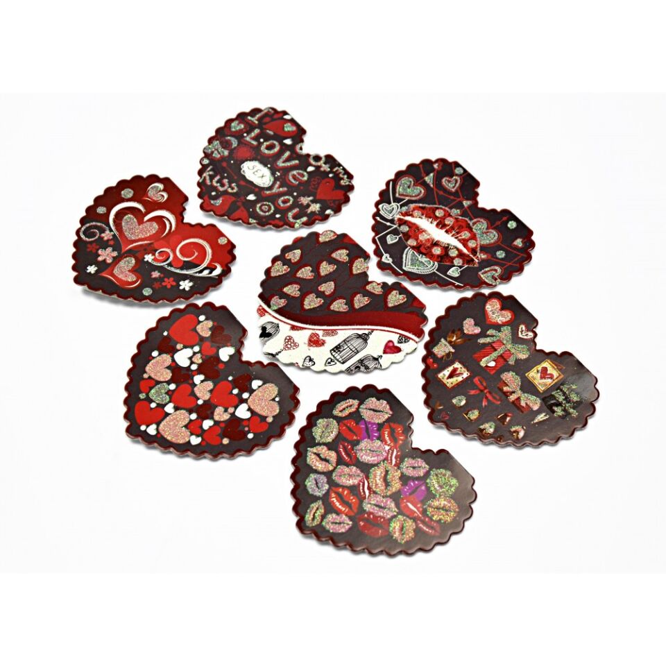 Taros Unick Color Red Heart Hediyelik Kart