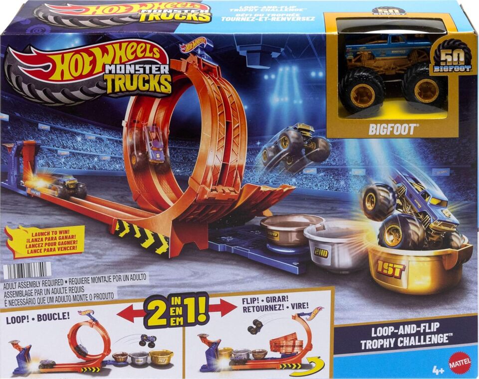 Hot Wheels Monster Trucks Döngü Ve Takla Bigfoot Oyun Parkuru