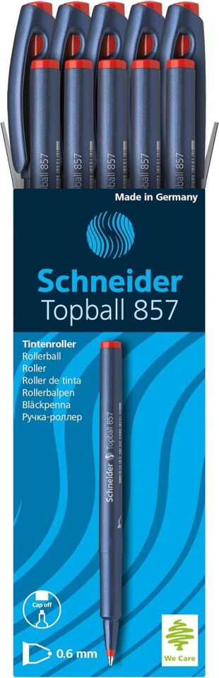 Schneider Topball 857 Konik Uçlu Roller Kalem 0,6 Mm Kırmızı