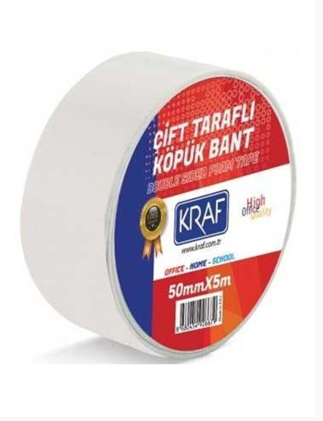 Kraf Çift Taraflı Köpük Bant 50 Mm x 5 M 5050G