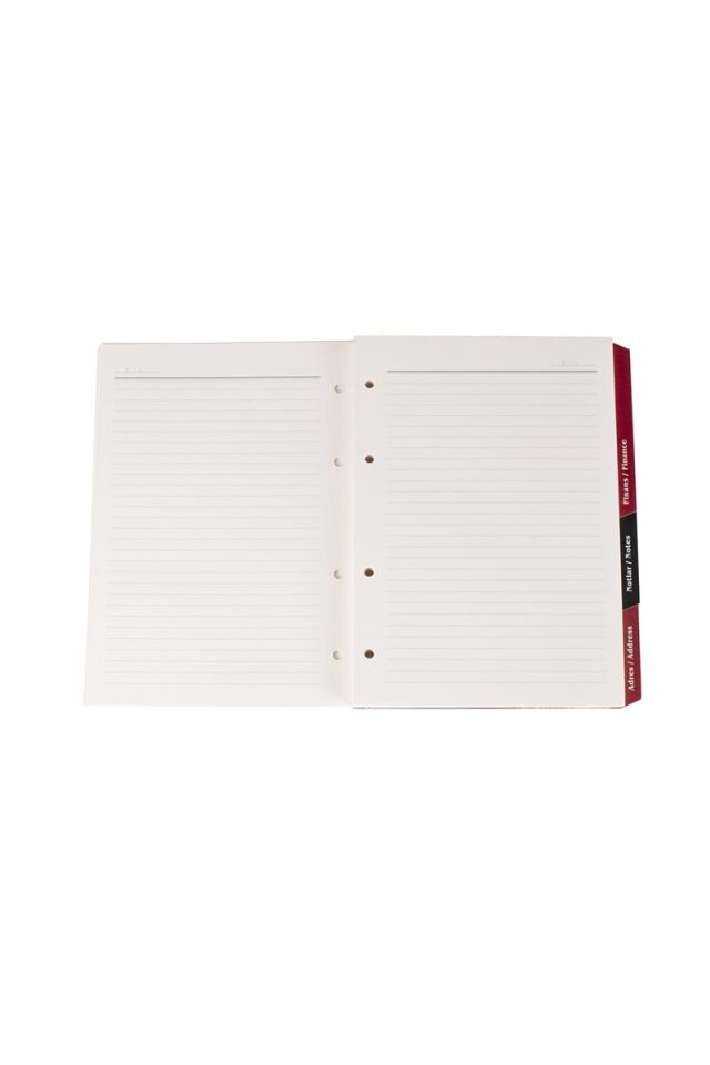 2K Organizer Ajanda Yedeği 4 Delikli Ydk2 Tarihsiz Çizgili 15x21 Cm