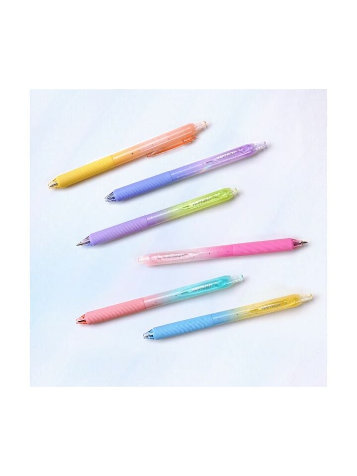 Writech W-0163 Soft Grıp Nebula Yeşil Mor Gövdeli Mavi Jel Kalem