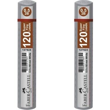 Faber-Castell Grip Min 0.5 2B 60mm 120li Gümüş