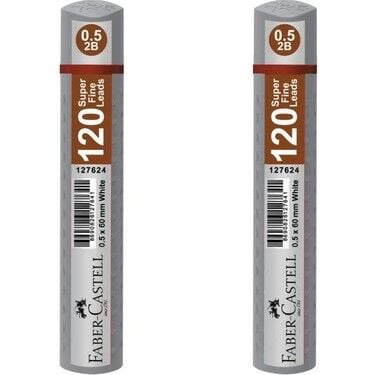 Faber-Castell Grip Min 0.5 2B 60mm 120li Gümüş