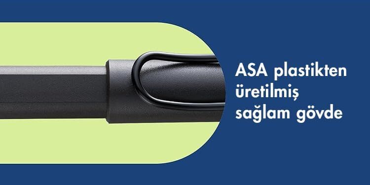Lamy Safari Dolma Kalem Siyah Renk Klips M Uç Beyaz