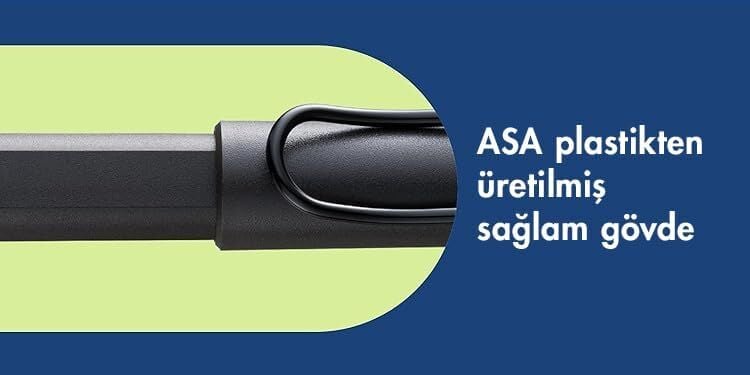 Lamy Safari Dolma Kalem Siyah Renk Klips M Uç Beyaz