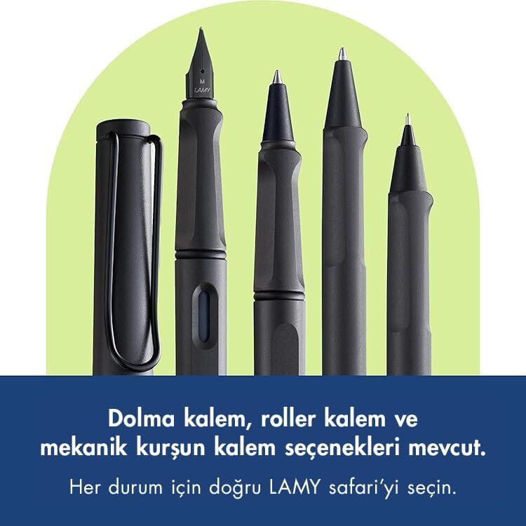 Lamy Safari Dolma Kalem Siyah Renk Klips M Uç Beyaz