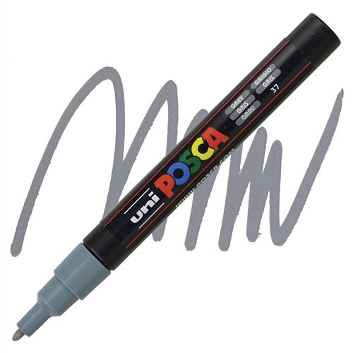 Uni Posca 0.9-1.3 Su Bazlı Poster Markörü Gri