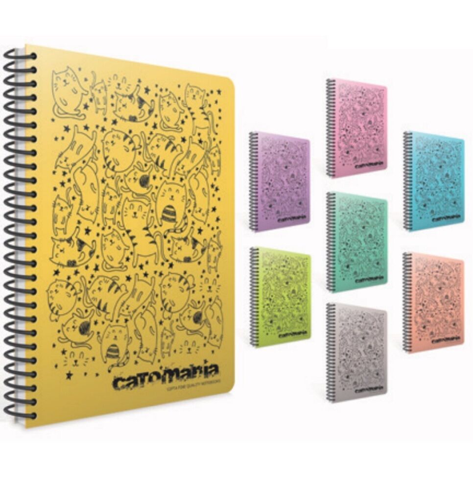 Gıpta Catomania Spiralli Pp Kapak Defter 17X24 80 Yaprak Kareli