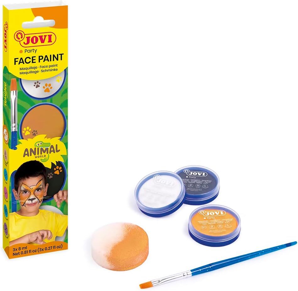 Jovi 174AN Krem Yüz Boyası Hayvanlar Dünyası Fırça+Sünger