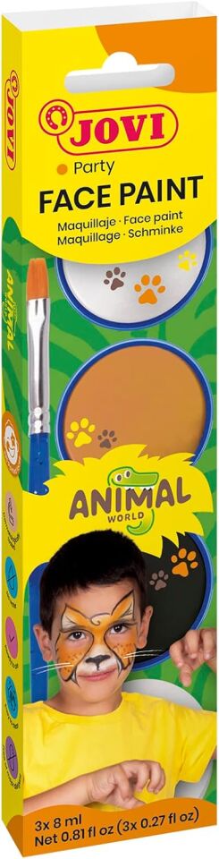 Jovi 174AN Krem Yüz Boyası Hayvanlar Dünyası Fırça+Sünger