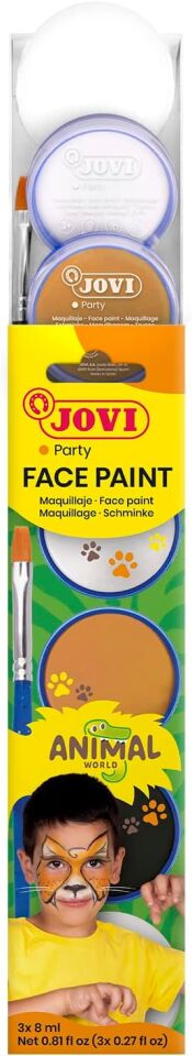 Jovi 174AN Krem Yüz Boyası Hayvanlar Dünyası Fırça+Sünger