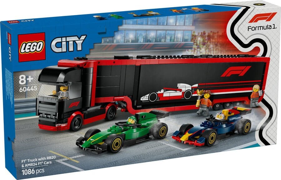 Lego City F1 Kamyon Rb20 Ve Amr24 