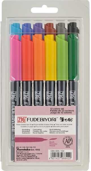 Zig Fudebıyorı Brush Cbk-55N/12V 12 Li Set