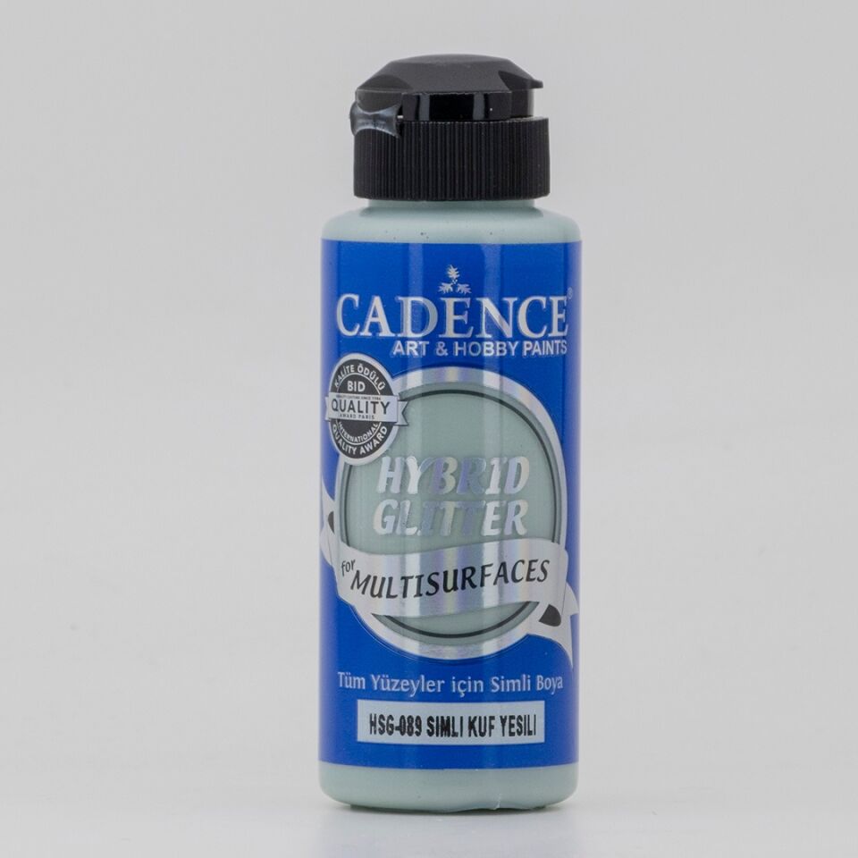 Cadence Hybrid Akrilik Multisurfaces Simli Gümüş Hsg-089 Küf Yeşili 120 Ml