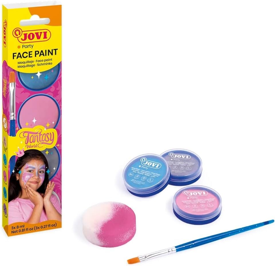 Jovi 174FA Krem Yüz Boyası Fantezi Dünyası Fırça+Sünger