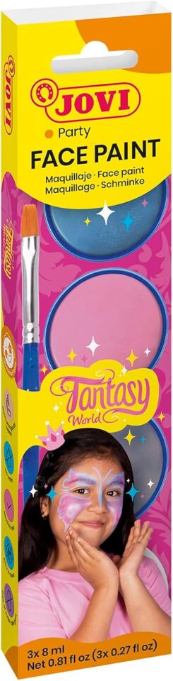 Jovi 174FA Krem Yüz Boyası Fantezi Dünyası Fırça+Sünger