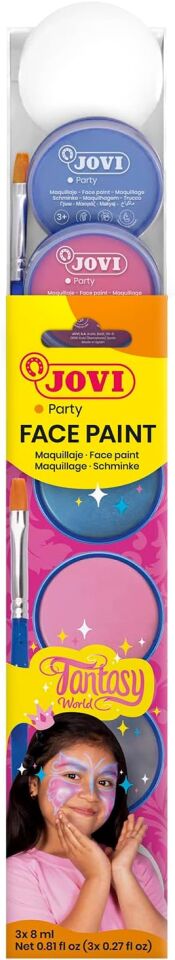 Jovi 174FA Krem Yüz Boyası Fantezi Dünyası Fırça+Sünger