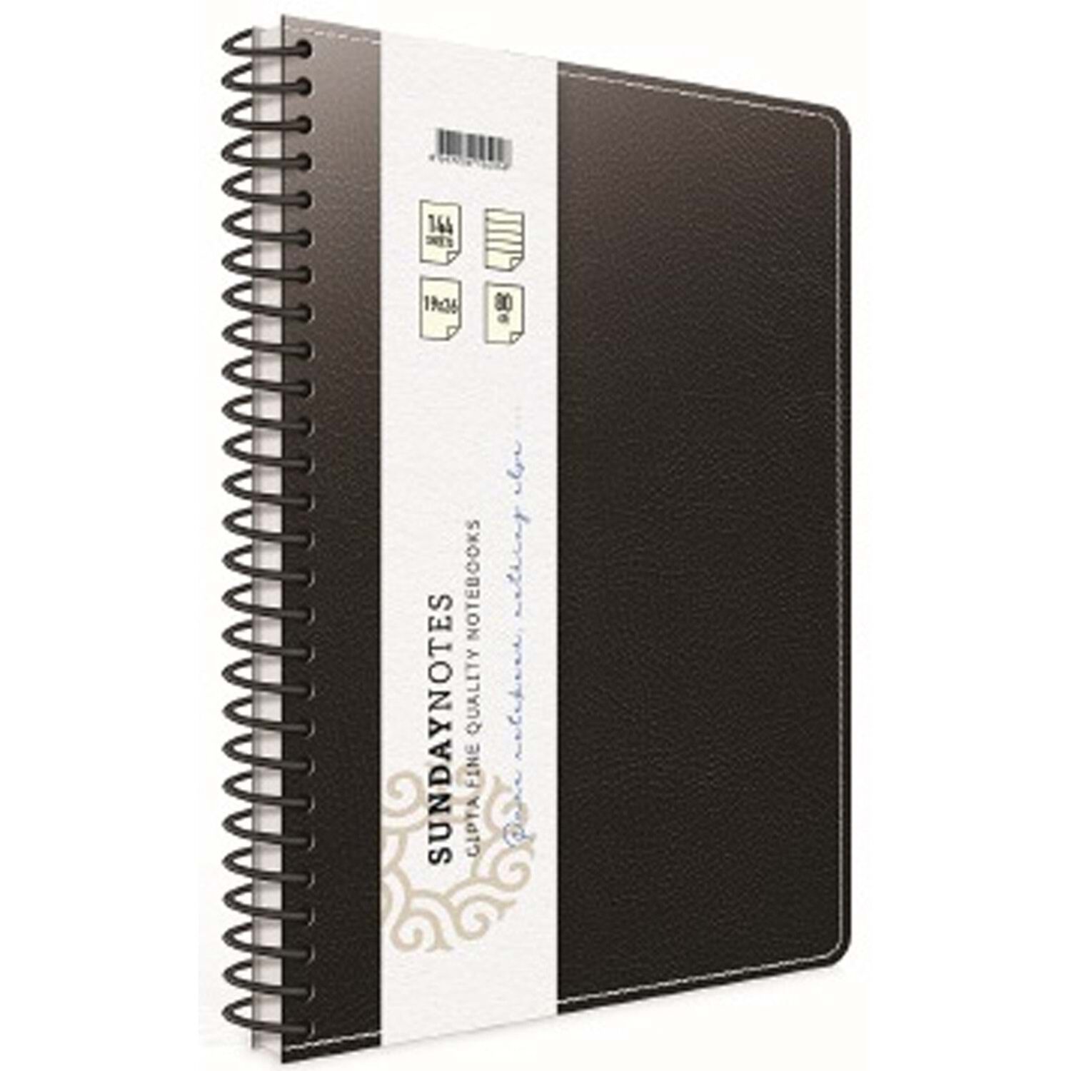 Gıpta Sunday Notes Spiralli Deri Kapak Defter A4 140 Yaprak  Kareli