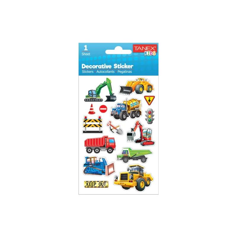 Tanex Tnx-25069 İnşaat Makinaları Serisi Etiket