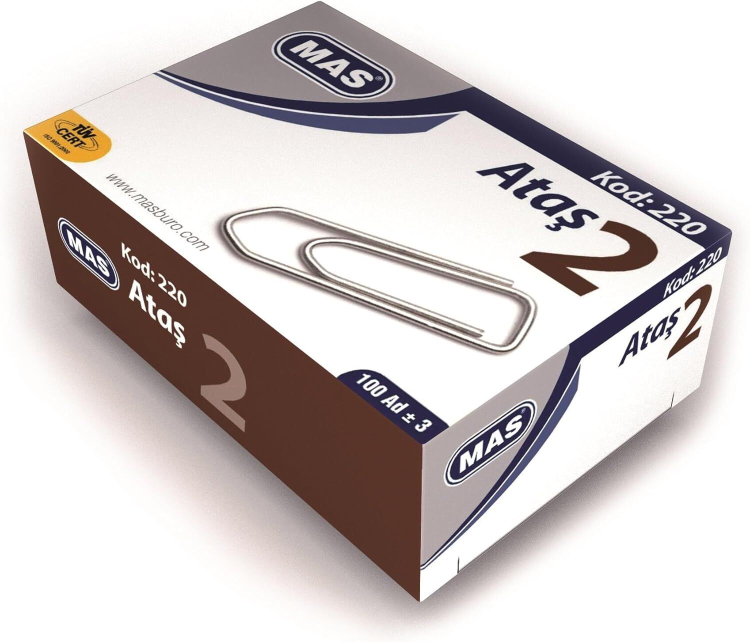 Mas Ataş No 2 Nikel Kaplı Süper Kalite 100 Adet