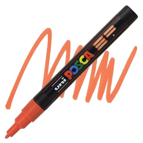 Uni Posca 0.9-1.3 Su Bazlı Poster Markörü Turuncu