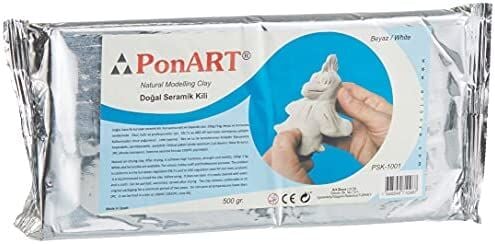 PonART Seramik Kil 500gr Beyaz