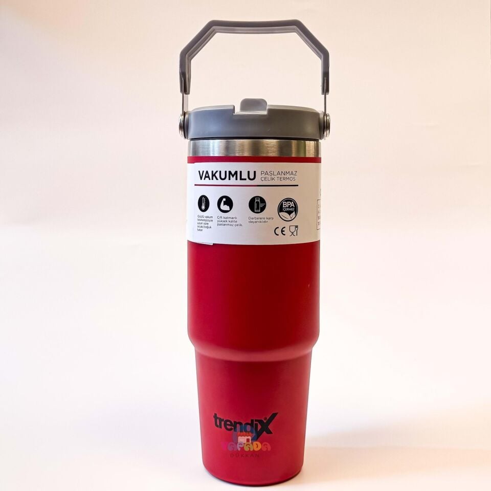 Trendix Çelik İçli Termos 900 Ml Kırmızı