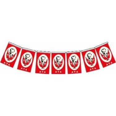 Buket Büyük İpli Bayrak 50 Li Atatürklü 11x18 Cm