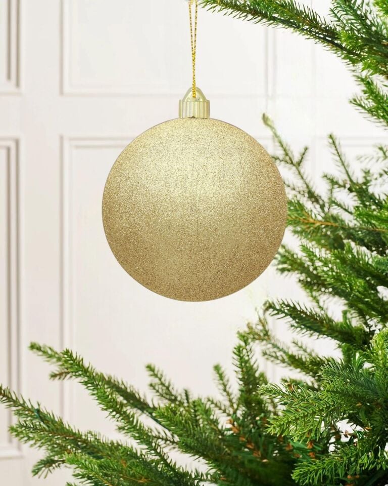 Astaş Simli Yilbasi Topu 15 Cm Altin