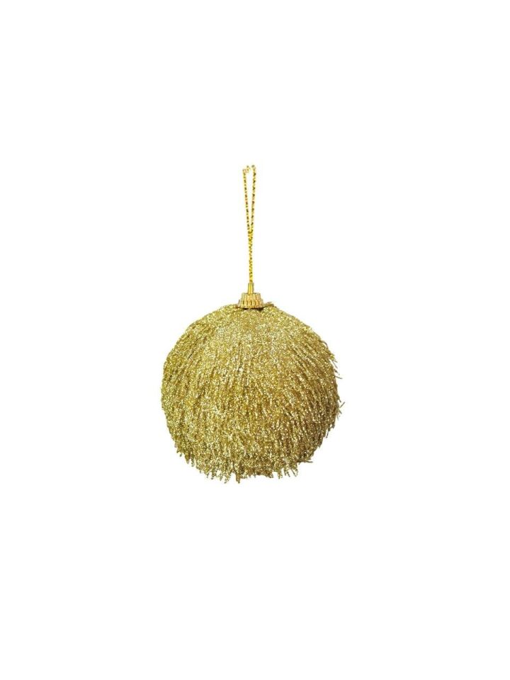 Astaş Simli Püsküllü Top 8 Cm Altin