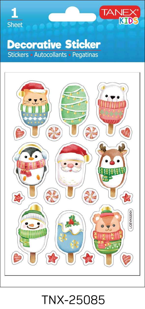 Tanex Tnx-25085 Dondurma Şekilleri Serisi Etiket